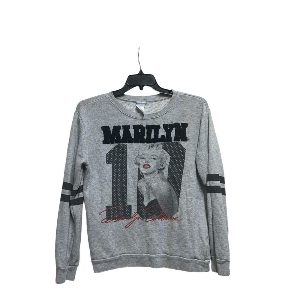 Marilyn Monroe Lightweight Sweatshirt With Black‎ Raised Letters  Size XXL Cozy